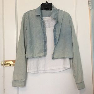 Cropped topshop denim jacket